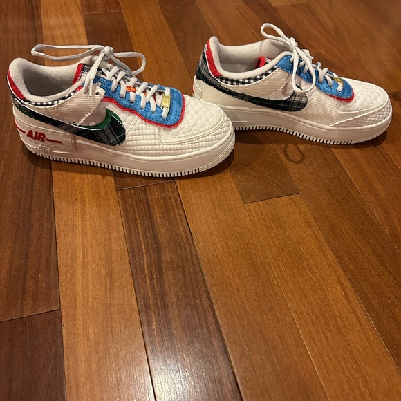 NIKE AIR FORCE 1 SHADOW WOMEN'S MULTI-COLOR SHOES. STYLE CODE: DZ5193 100 - Picture 3 of 7